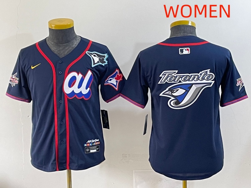 women 2025 Toronto Blue Jays blank dark blue 2025 MLB All Star Nike  Jersey style 6